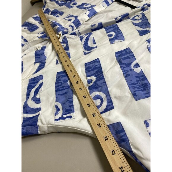 Nativewear Designs Blue White Kimono Cardigan Size Medium Artsy lagenlook Boho - Picture 7 of 13